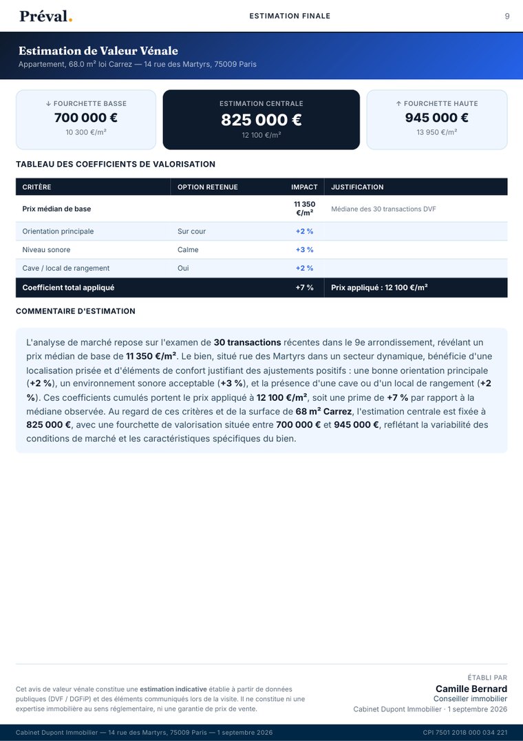 Page estimation finale